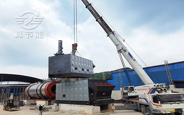糖渣烘干機(jī)吊裝現(xiàn)場(chǎng)