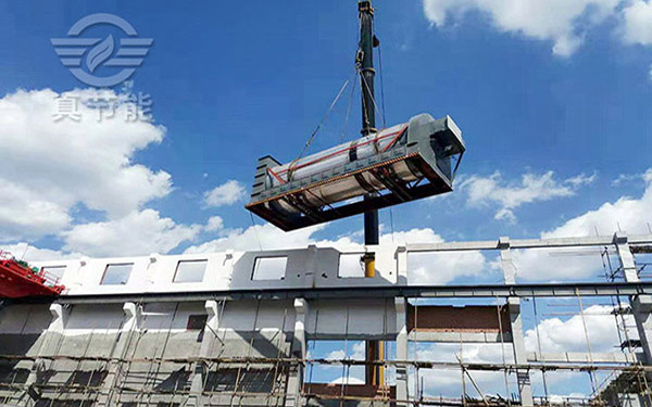 藥渣烘干機吊裝現場